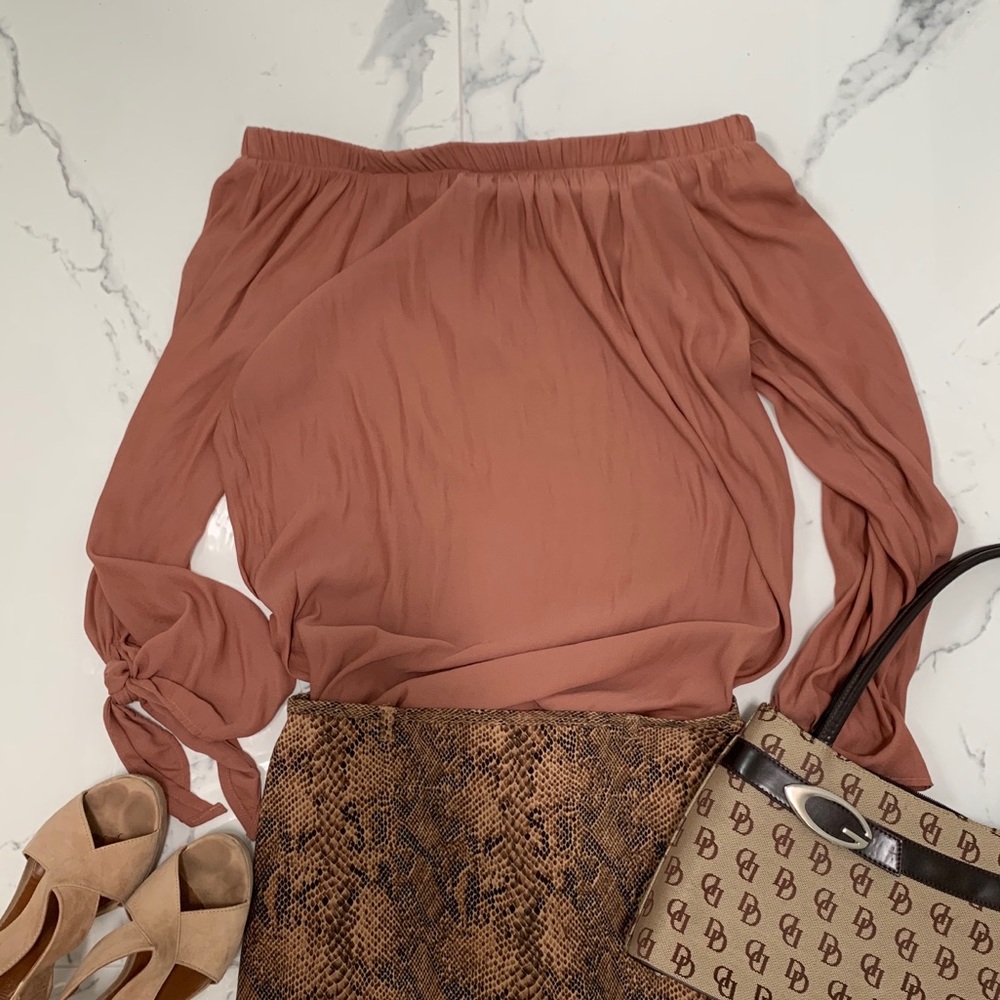 Flowing off the shoulder top/mini dress